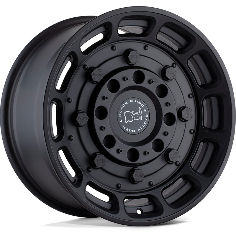 Black Rhino Warthog Matte Black Wheels - 17x8.5 - 6x120 Bolt Pattern — Wheels & Rims