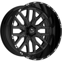 TIS 560BM Gloss Black Milled Wheels - 22x12 - 8x165.1 -44 Offset — Wheels & Rims