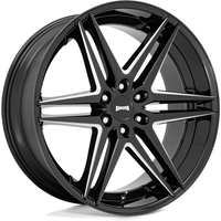 DUB S267 Dirty DOG Milled Noir Brillant Jantes 24x10 6x139.7