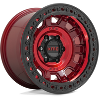 Roues KMC KM236 Tank Beadlock Rouge - 17x9 - 5x127 -15 Offset — Roues et jantes