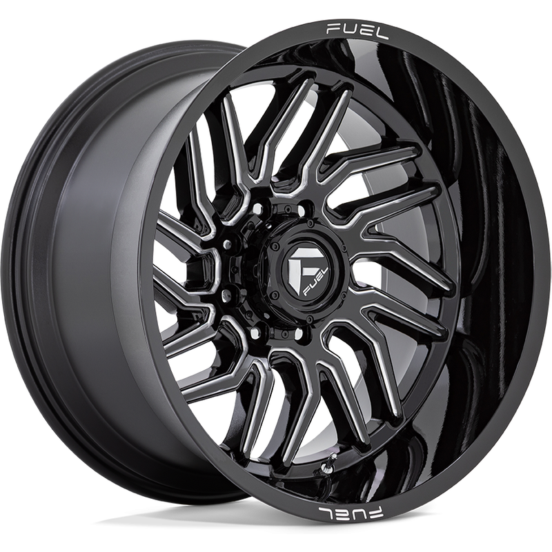 Roues Fuel D807 Hurricane Gloss Black Milled - 22x12 - 8x170 — Roues et jantes