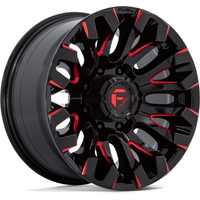 Jantes Fuel D829 Quake Noir Milled Rouge 20x10 6x139.7 -18 Offset — Roues et jantes