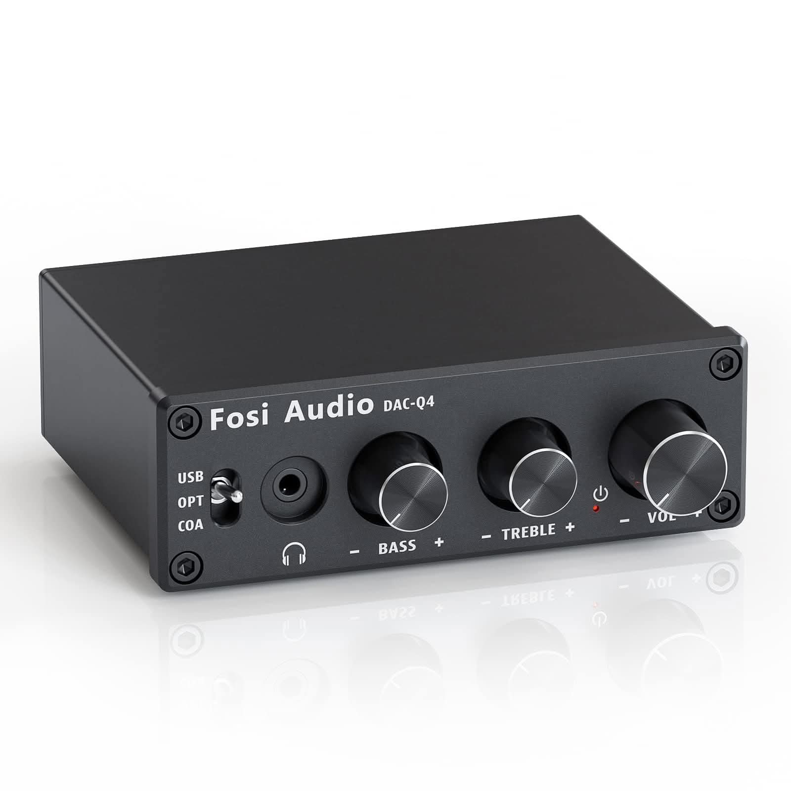 Fosi Audio Q4 Desktop DAC Headphone Amplifier — Wireless Earbuds