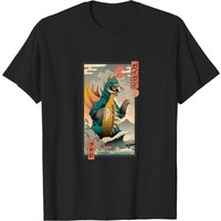 Alien Kaiju Ukiyo-e Gigan T-Shirt for Men — Mens T Shirts