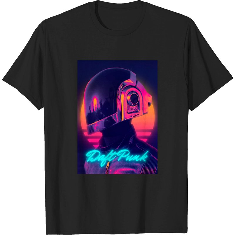 Daft Punk Men's T-Shirt in Black