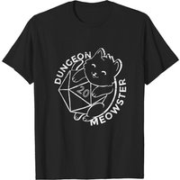 Dungeon Meowster Cat Men's T-Shirt in Black — Mens T Shirts