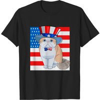 Exotic Shorthair Cat 4th of July T-Shirt for Men — Mens T Shirts
