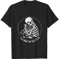 T-shirt You Make Me Feel Alive Skeleton Pitbull Dog Lover