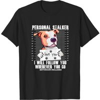 Stalker Pitbull Dog Cartoon Men's T-Shirt — Mens T Shirts