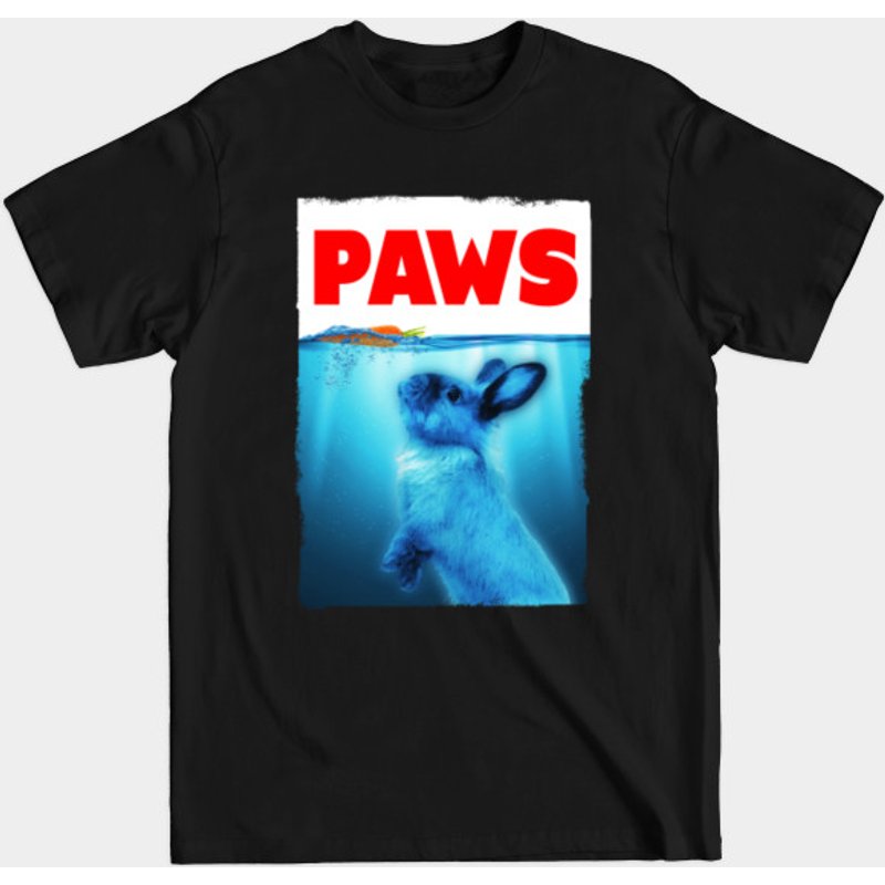 T-shirt Parodie Rabbit Paws Shark Jaws pour hommes — T-shirts pour hommes