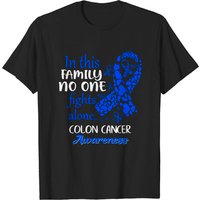Dans cette famille, personne ne lutte seul contre le cancer du côlon - T-shirt pour hommes