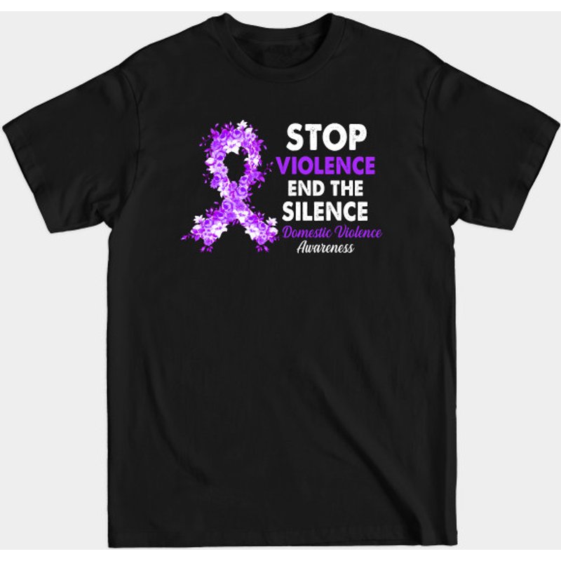 T-shirt pour hommes avec ruban violet de sensibilisation à la violence domestique — T-shirts pour hommes