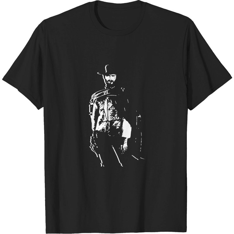 T-shirt pour hommes Clint Eastwood en noir — T-shirts pour hommes