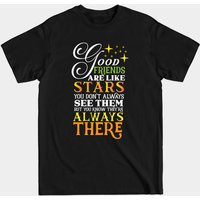 Good Friends Are Like Stars T-Shirt for Men - Black