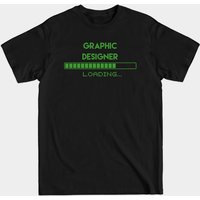 Graphic Designer Loading T-Shirt for Men in Black