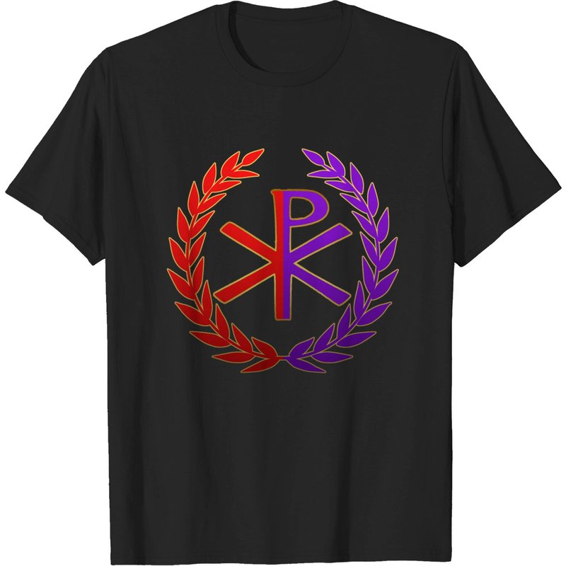 T-shirt pour hommes avec symbole Chi Rho de l'Empire romain Est et Ouest — T-shirts pour hommes