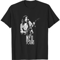 Young Neil - The White Stencil T-Shirt for Men - Black — Mens T Shirts
