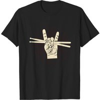 T-shirt pour hommes Drum Drummer Rock Music Band — T-shirts pour hommes