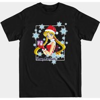 T-shirt Joyeux Noël Sailor Moon Version Bleue Bonhomme de Neige pour Hommes — T-shirts pour hommes