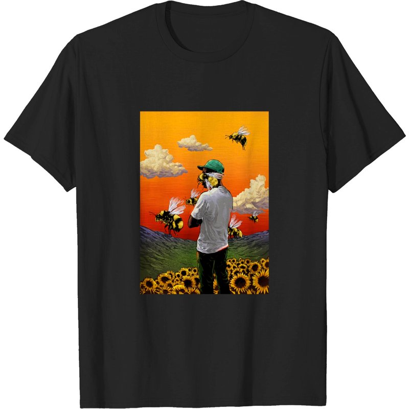 Flower Boy Men's Black T-Shirt — Mens T Shirts