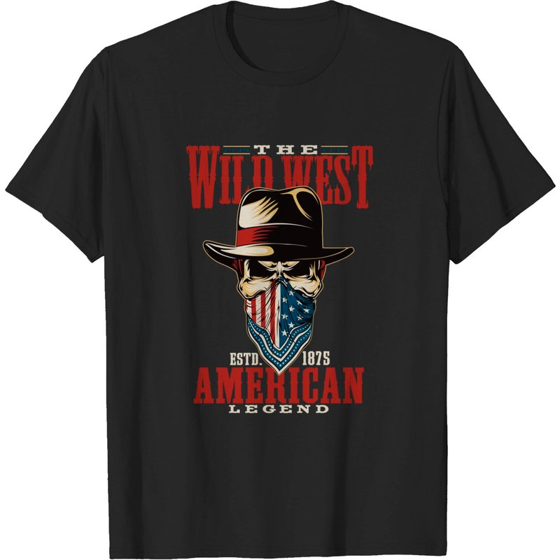T-shirt Cowboy Western Légende Américaine Wild West pour Hommes