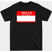 Hello My Name Is T-Shirt for Men in Black