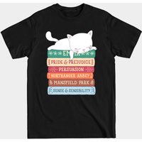 T-shirt Jane Austen pour hommes - Noir