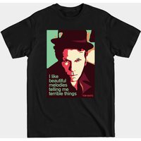 T-shirt noir pour hommes Tom Waits — T-shirts pour hommes