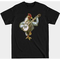 Banjo Playing Chicken - Men's Banjo Player T-Shirt — Mens T Shirts