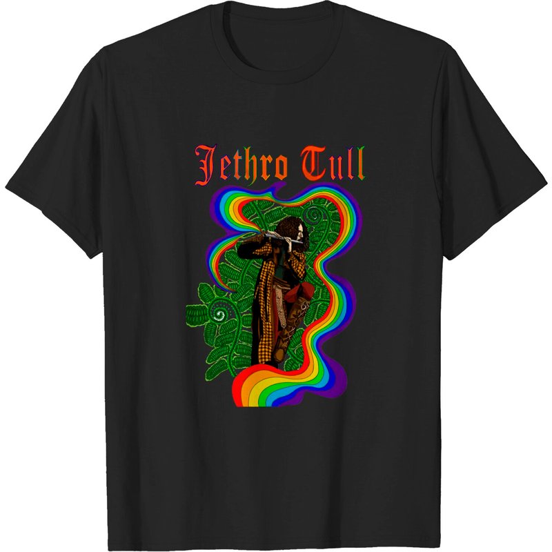 Tull - T-shirt Noir pour Hommes Jethro Tull