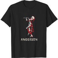 T-shirt noir pour hommes Anderson Jethro Tull