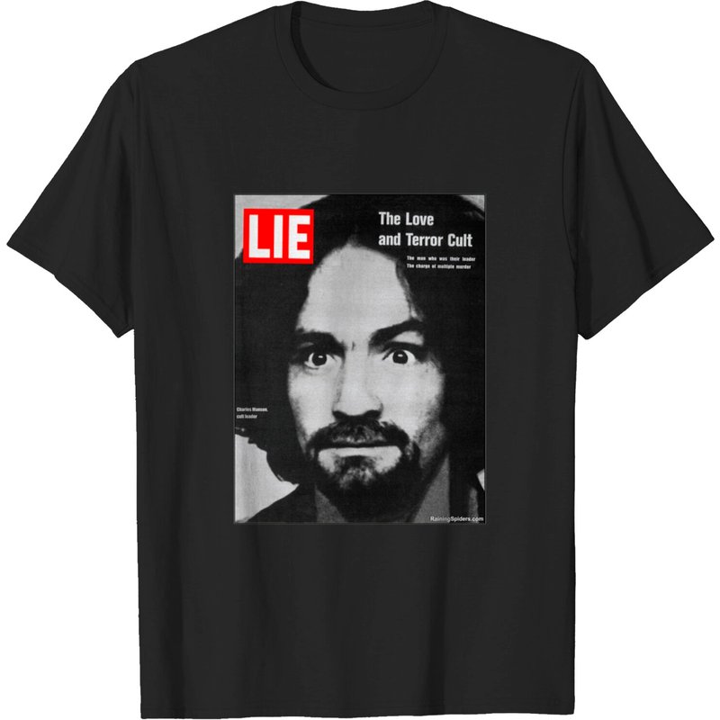 T-shirt LIE Magazine Parody Charles Manson pour hommes — T-shirts pour hommes