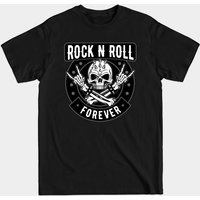 T-shirt Rock And Roll Skull pour hommes — T-shirts pour hommes