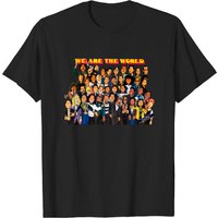 T-shirt pour hommes We Are The World (dessin animé) en noir — T-shirts pour hommes