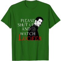 T-shirt pour hommes Please Shut Up And Watch Lucifer — T-shirts pour hommes