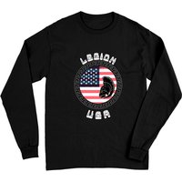 T-shirt à manches longues unisexe Legion USA en noir — T-shirts pour hommes