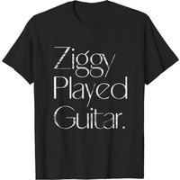 T-shirt pour hommes Ziggy Played Guitar avec design typographique vintage — T-shirts pour hommes