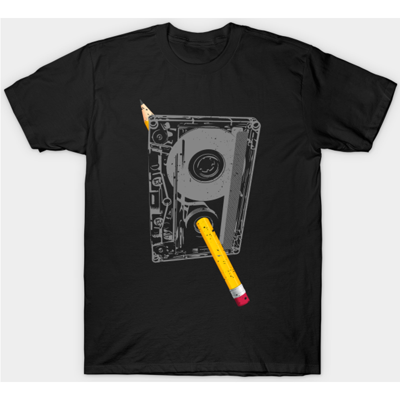 T-shirt Rewind Cassette Tape pour hommes