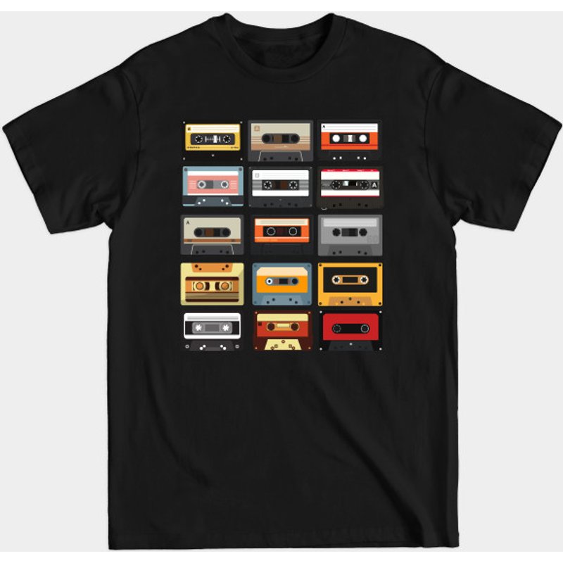 T-shirt pour hommes Cassette Tape en noir — T-shirts pour hommes