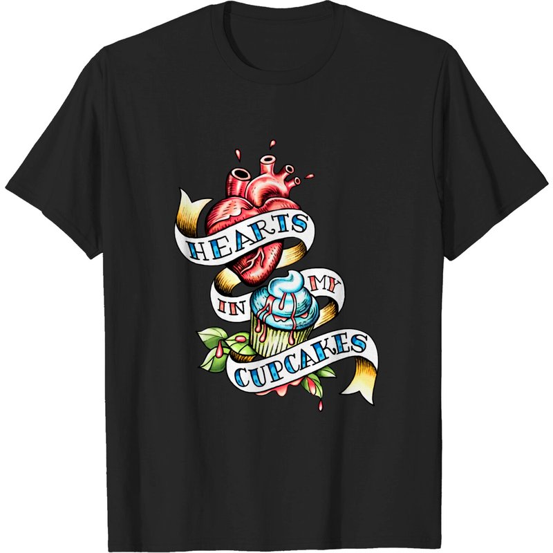 T-shirt pour hommes Bloody Heart and Cupcakes - Série TV Supernatural — T-shirts pour hommes