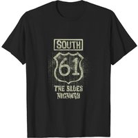 T-shirt pour hommes South 61 The Blues Highway Vintage Blues — T-shirts pour hommes