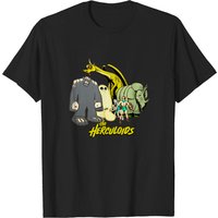 T-shirt noir Herculoids pour hommes