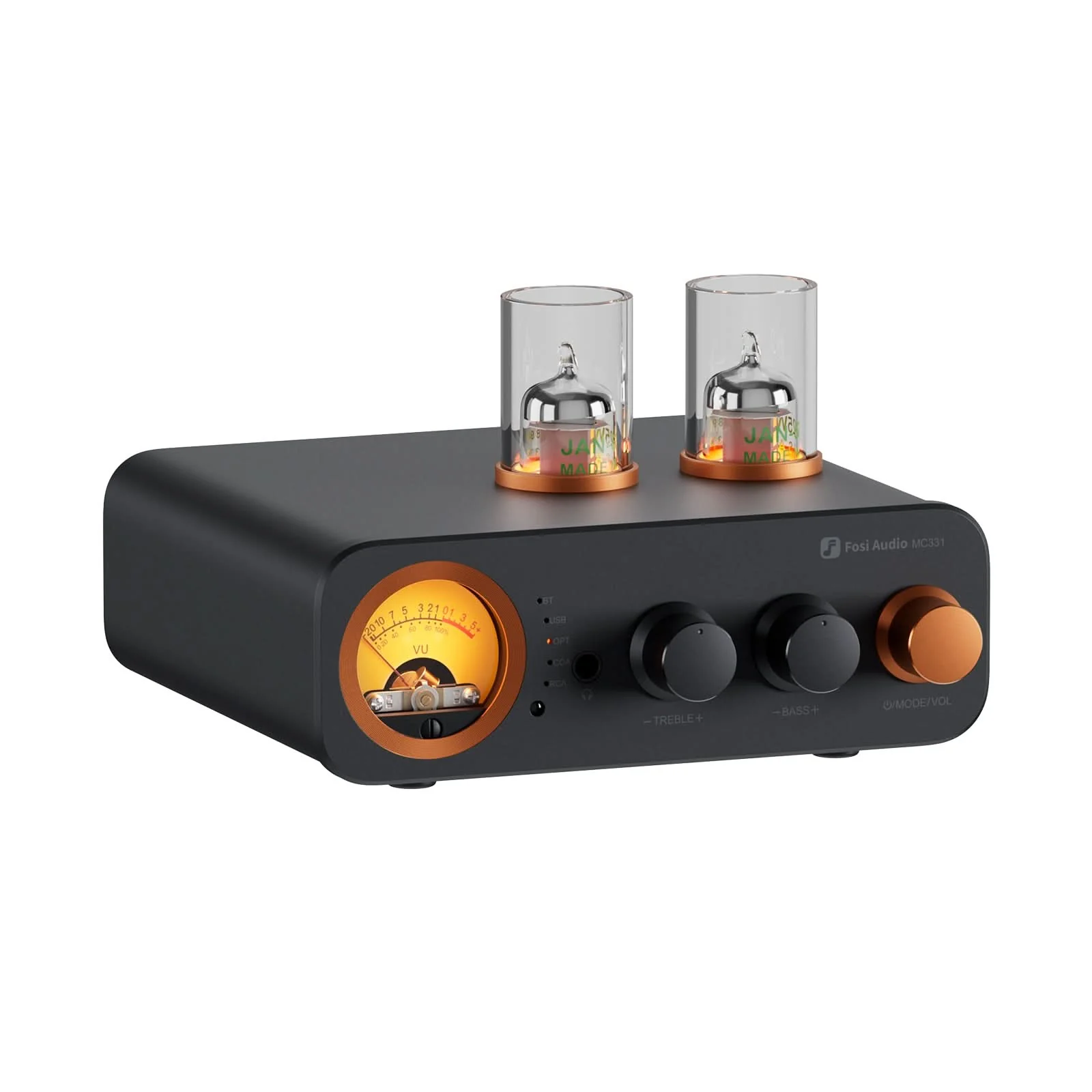 Fosi Audio MC331 Tube Integrated Bluetooth Amp — Wireless Earbuds