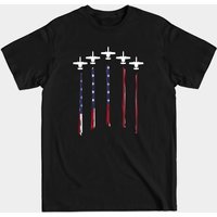 A-10 Warthog US Flag Contrail Men's T-Shirt — Mens T Shirts