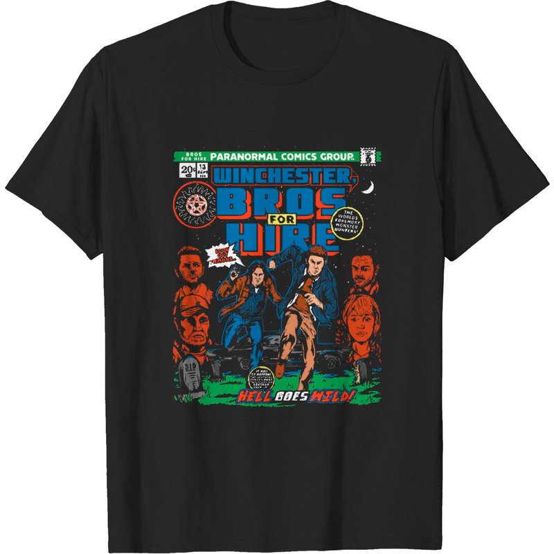 T-shirt Winchester Bros For Hire Supernatural pour hommes — T-shirts pour hommes
