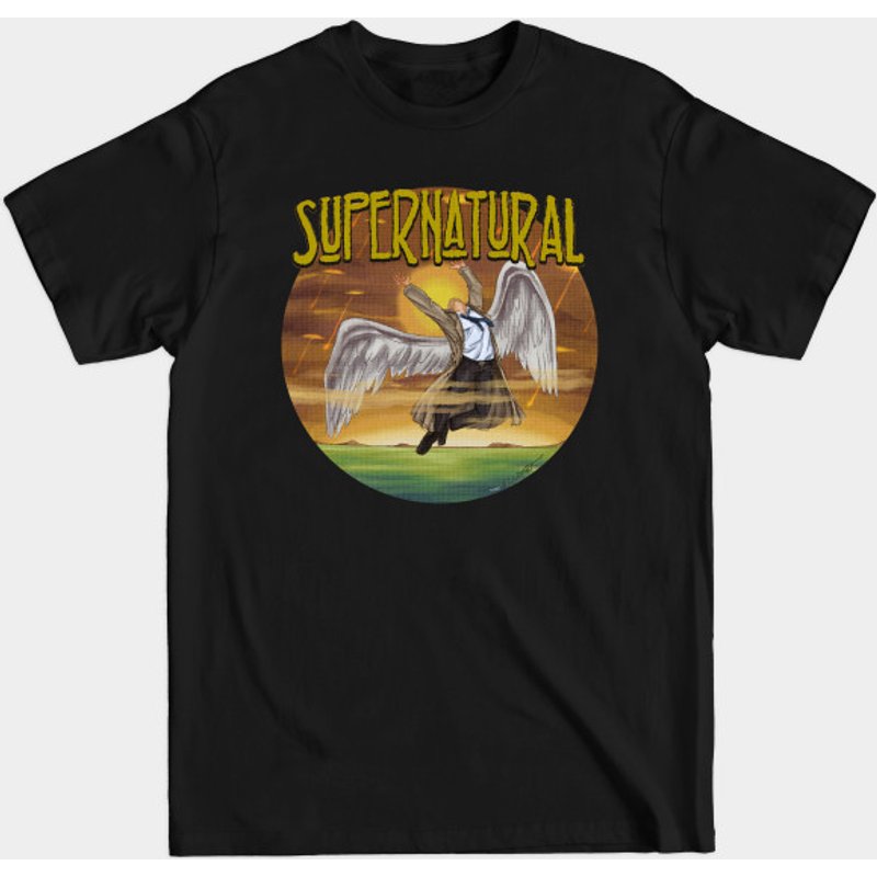 T-shirt pour hommes Supernatural Castiel Fallen — T-shirts pour hommes