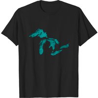 T-shirt pour hommes Great Lakes Depth en noir — T-shirts pour hommes
