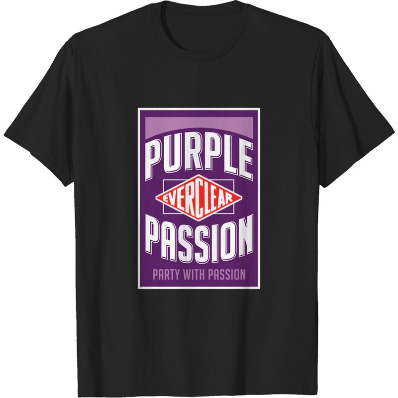 T-shirt pour hommes Purple Passion en noir