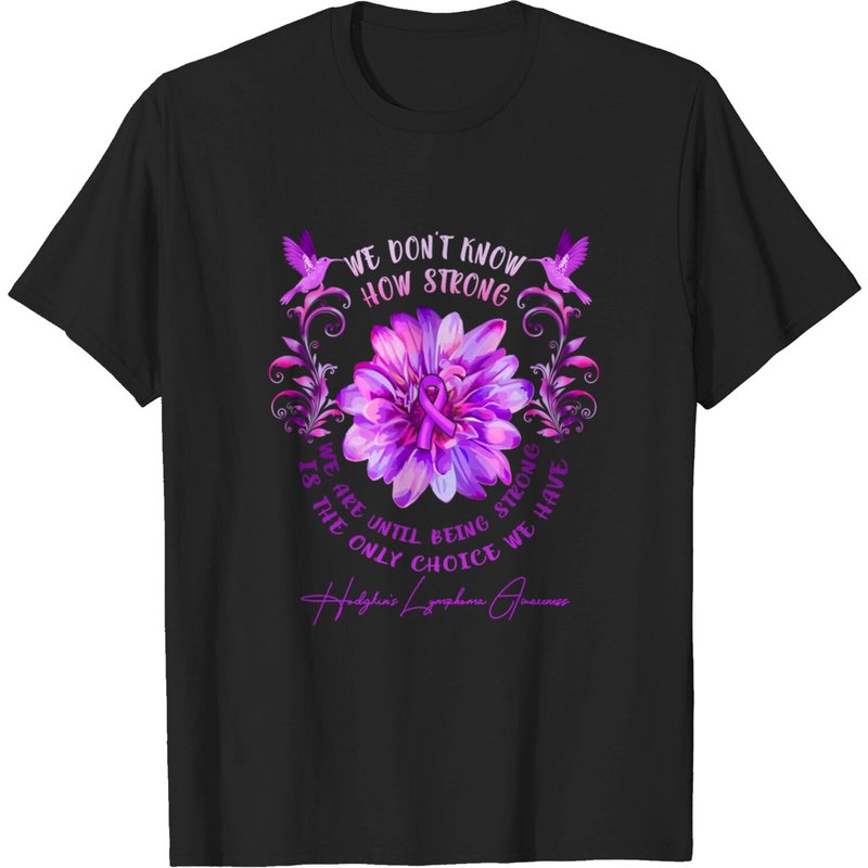 T-shirt de sensibilisation au lymphome de Hodgkin - Force dans les défis — T-shirts pour hommes