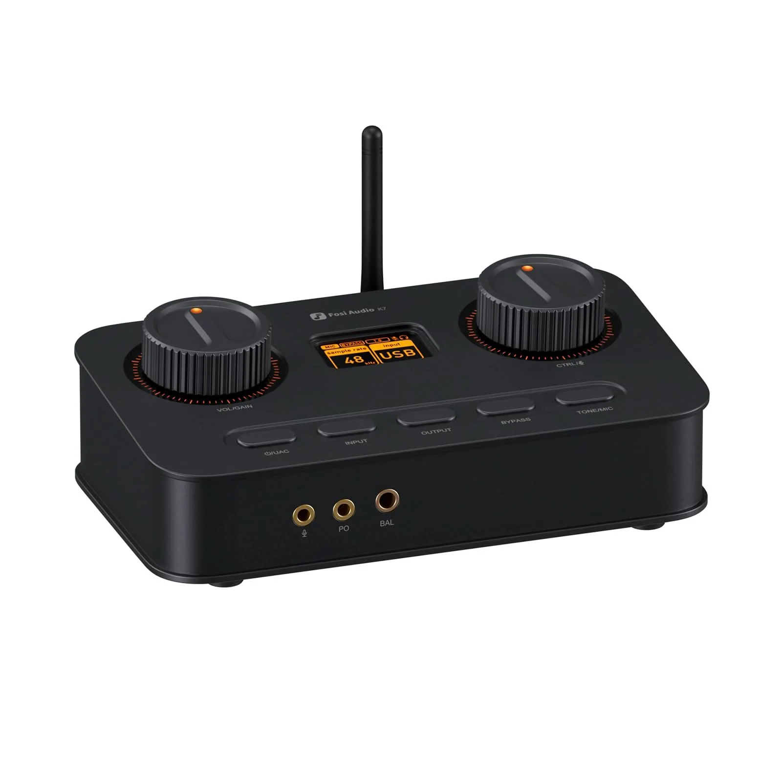 Fosi Audio K7 Desktop DAC Headphone Amplifier - Black — Wireless Earbuds